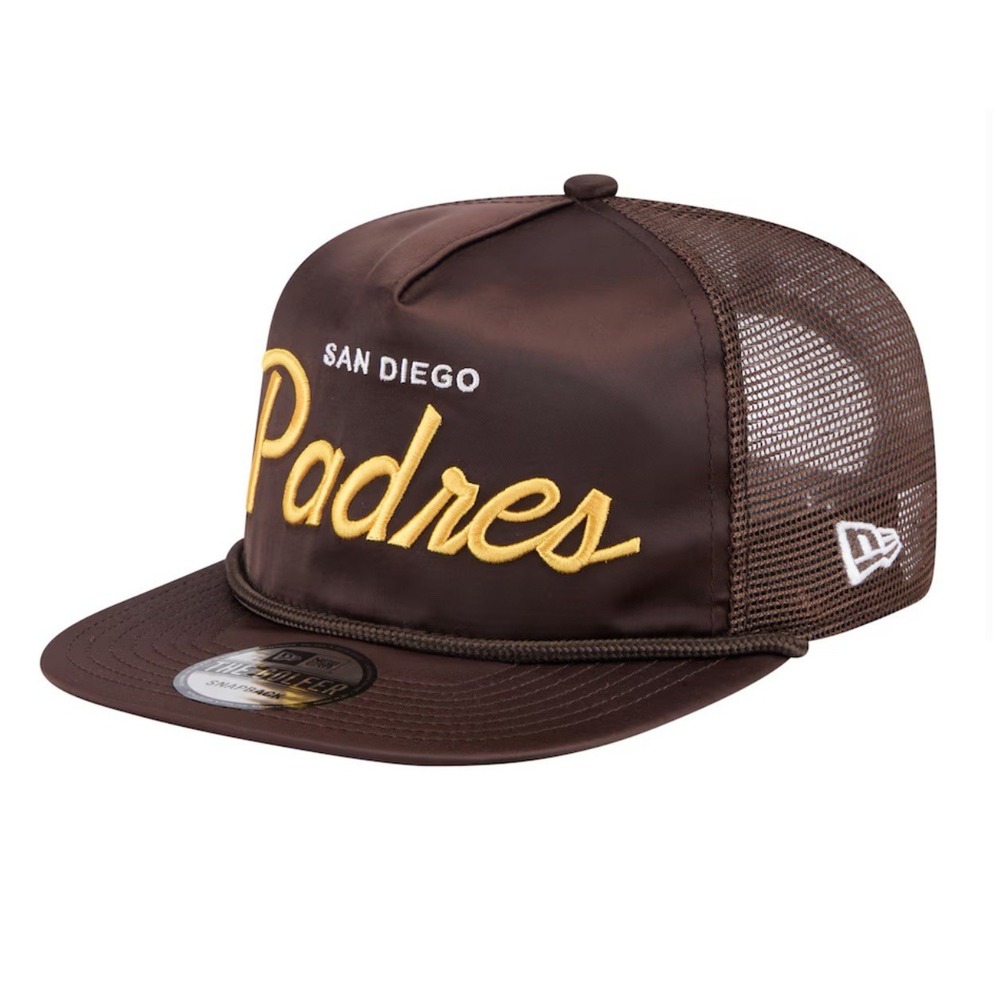 New Era Brown San Diego Padres Retro Satin Script "The Golfer" Adjustable Hat